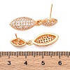 Brass Micro Pave Cubic Zirconia Stud Earrings EJEW-K400-43G-5