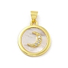 Rack Plating Brass Micro Pave Cubic Zirconia Pendants KK-G513-28G-1