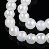 Electroplate Imitation Jade Glass Beads Strands GLAA-T032-J6mm-AB01-2