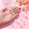 40Pcs 8 Colors Transparent Plastic Bead Caps KY-CJ0001-97-4