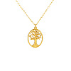 304 Stainless Steel Tree of Life Pendant Necklaces for Women WGC5BD4-01-2