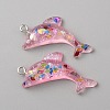 Transparent Resin Pendants DIY-TAC0020-25E-1