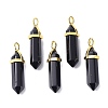 Natural Obsidian Pointed Pendants G-G025-01G-15-1