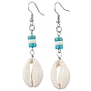 Natural Cowrie Shell Dangle Earrings EJEW-JE06262-3