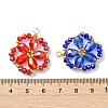 Cooper Wire Wrapped Electroplate Glass Pendants PALLOY-MZ01413-3