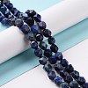 Faceted Natural Gemstone Lapis Lazuli Bead Strands G-J331-25-8mm-01-4