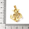 Rack Plating Brass Micro Pave Cubic Zirconia Pendants KK-U022-01A-03-3