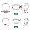 16pcs 2 style 304 Stainless Steel Bead Frames FIND-DC0001-62-2