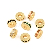 Brass Micro Pave Cubic Zirconia Beads KK-H533-01G-03-1
