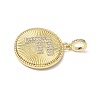 Brass Micro Pave Clear Cubic Zirconia Pendants KK-L253-17G-F-2