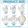 120Pcs 6 Styles Dyed Natural Shell Buttons BUTT-WR0001-42A-2