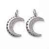 Brass Micro Pave Clear Cubic Zirconia Pendants KK-I658-32A-P-1