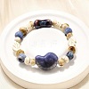 Handmade Porcelain Beads & Synthetic Howlite Beads Stretch Bracelets for Women BJEW-D307-01C-4