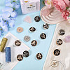 24Pcs 3 Colors 1-Hole Zinc Alloy Flat Round with Bees Buttons BUTT-CA0001-30-5