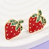 Brass Micro Pave Cubic Zirconia Stud Earrings EJEW-F895-27C-02G-3