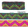 Ethnic Style Embroidery Polyester Ribbons OCOR-WH0070-23B-2