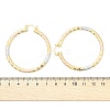 Brass Two Tone Hoop Earrings EJEW-B117-06E-M-5