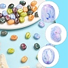 40Pcs 5 Colors Baking Paint Glass Seed Beads GLAA-FS0002-27-2