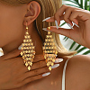 Geometric Iron Tassel Dangle Earrings for Fashionable Retro Women DY8069-1