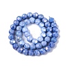 Ombre Effect Dyed Electroplate Opaque Glass Beads Strands EGLA-Q130-01A-04-3