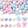 5 Styles Silicone Beads SIL-YW0002-49-2