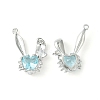 Brass Micro Pave Cubic Zirconia Pendants KK-L208-05P-06-1