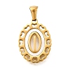 Golden 304 Stainless Steel Pendants STAS-K300-02G-I-1