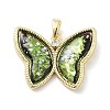 Brass Micro Pave Cubic Zirconia Pendants KK-F877-09G-1