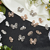 12Pc 2 Colors Iron Rhinestone Buttons FIND-FH0016-79-4