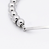 304 Stainless Steel Cross Link Bracelets BJEW-F138-02P-2