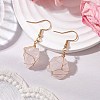 Natural Mixed Gemstone & 304 Stainless Steel Dangle Earrings for Women EJEW-JE06237-3