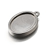 304 Stainless Steel Pendant Cabochon Settings X-STAS-S181-02P-E-2