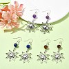 3 Pairs 3 Style Natural Mixed Gemstone Beaded Dangle Earrings EJEW-TA00336-2