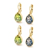 Glass Leverback Earrings EJEW-P269-07KCG-1