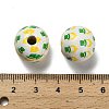 St. Patrick's Day Series Printed Schima Wood European Beads WOOD-V002-01B-3