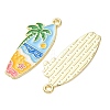 Ocean Alloy Enamel Pendants X-ENAM-B041-01T-3