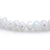 Pearl Luster Plated Faceted Rondelle Imitation Jade Glass Beads Strands GLAA-A024B-PL02-1