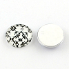 Half Round/Dome Floral Photo Glass Flatback Cabochons for DIY Projects X-GGLA-Q037-12mm-01-2