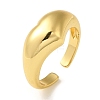 Rack Plating Brass Open Cuff Rings for Women RJEW-M162-29G-1