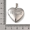 316 Stainless Steel Locket Pendants STAS-N0016-18B-P-3