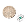 201 Stainless Steel Pave Gemstone Flower Cabochons PALLOY-JF03492-2