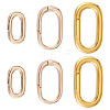   6Pcs 3 Style Brass Spring Gate Rings FIND-PH0008-41-1