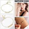 8Pcs 4 Styles 304 Stainless Steel Satellite Chain Bracelet Slider Making AJEW-AR0001-87-6