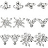 12Pcs 6 Styles Alloy Glass Cabochons DIY-GF0013-78-1