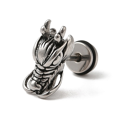304 Stainless Steel Stud Earrings LS-EJEW-K260-03A-AS-1