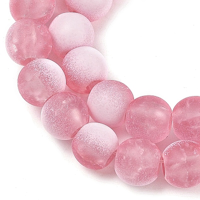 Frosted Crackle Glass Beads X1-GLAA-U001-6mm-M13-1
