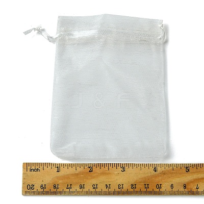 40Pcs 4 Colors Organza Bags Jewellery Storage Pouches Wedding Favour Party Mesh Drawstring Gift OP-FS0001-03C-1