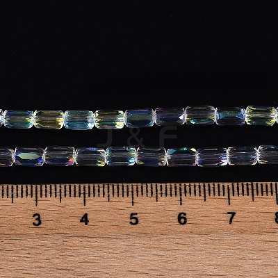 Electroplate Glass Chevron Beads Strands GLAA-Q101-02A-AB04-1