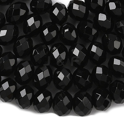 Natural Black Onyx Bead Strands G-D344-A19-02-1