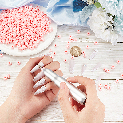 100Pcs Plastic Sleeve Ring FIND-OC0003-05D-1